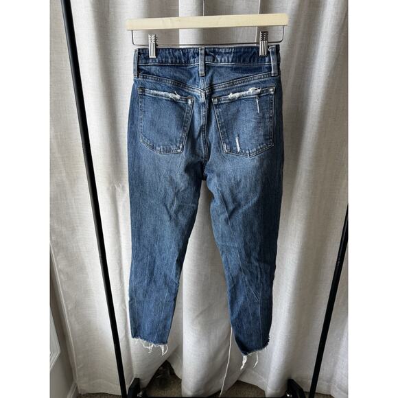 Abercrombie & Fitch Jeans Womens 27 High Rise Curve Love Mom Raw Button Front - Picture 4 of 7